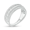 Thumbnail Image 3 of Previously Owned - 1-1/3 CT. T.W. Diamond Multi Row Vintage-Style Anniversary Ring in 10K White Gold