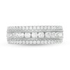 Thumbnail Image 4 of Previously Owned - 1-1/3 CT. T.W. Diamond Multi Row Vintage-Style Anniversary Ring in 10K White Gold