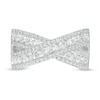 Thumbnail Image 4 of Previously Owned - 1-1/2 CT. T.W. Diamond Multi-Row Crossover Band in 10K White Gold
