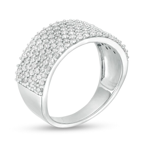 Previously Owned - 1 CT. T.w. Diamond Multi-Row Band in 10K White Gold
