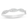 Thumbnail Image 1 of Previously Owned - 1/4 CT. T.W. Diamond Twist Stackable Band in 14K White Gold