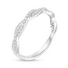 Thumbnail Image 3 of Previously Owned - 1/4 CT. T.W. Diamond Twist Stackable Band in 14K White Gold