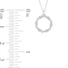 Thumbnail Image 2 of Previously Owned - 1/5 CT. T.W. Baguette and Round Diamond Circle Pendant in 10K White Gold