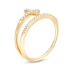 Thumbnail Image 2 of Previously Owned - 1/6 CT. T.W. Diamond Cross Split Shank Stacked Ring in 10K Gold