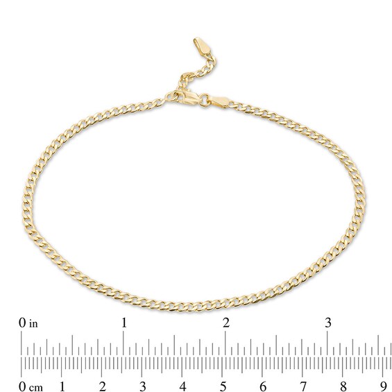 Previously Owned - 2.7mm Curb Chain Anklet in 14K Gold - 10"