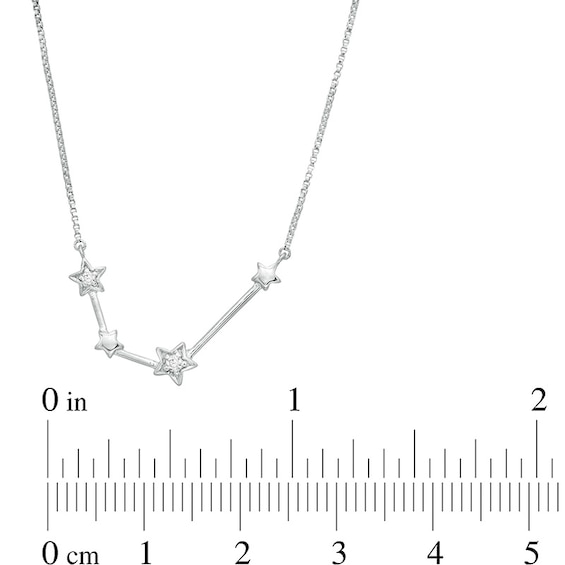 Previously Owned - Diamond Accent Aquarius Constellation Necklace in Sterling Silver