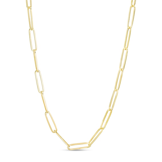 Previously Owned - 2.6mm Elongated Link Chain Necklace in Solid 14K Gold - 24"