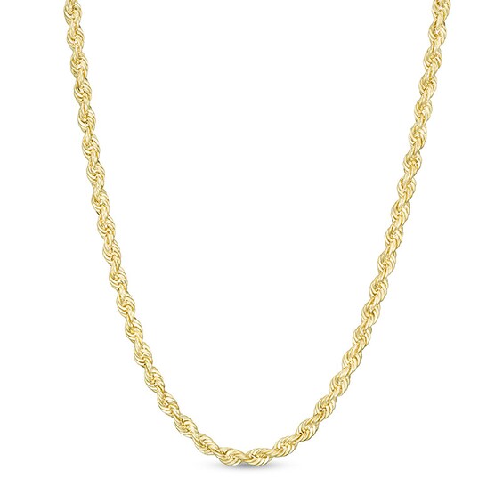 Previously Owned - 2.3mm Rope Chain Necklace in Hollow 14K Gold - 22"