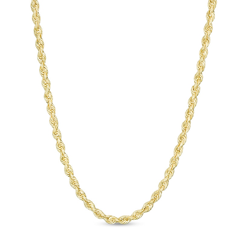 Main Image 1 of Previously Owned - 2.3mm Rope Chain Necklace in Hollow 14K Gold - 22"