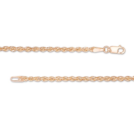 Previously Owned - 2.3mm Rope Chain Necklace in Hollow 14K Rose Gold - 18"