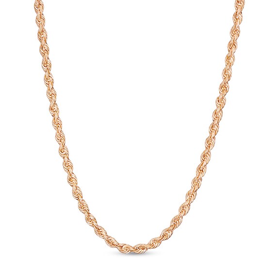 Previously Owned - 2.3mm Rope Chain Necklace in Hollow 14K Rose Gold - 20"