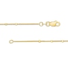 Thumbnail Image 3 of Previously Owned - 025 Gauge Cube Trio Saturn Chain Anklet in Solid 14K Gold - 10"
