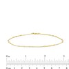 Thumbnail Image 4 of Previously Owned - 025 Gauge Cube Trio Saturn Chain Anklet in Solid 14K Gold - 10"