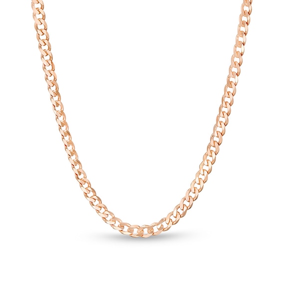Previously Owned - 2.7mm Curb Chain Necklace in Solid 14K Rose Gold - 18"