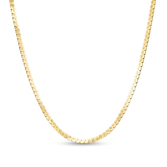 Previously Owned - 2.07mm Serpentine Chain Necklace in Solid 14K Gold - 16"