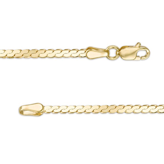 Previously Owned - 2.07mm Serpentine Chain Necklace in Solid 14K Gold - 20"