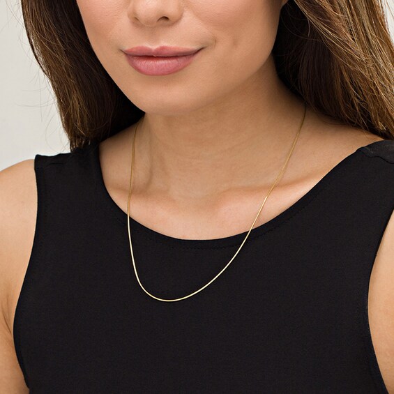Previously Owned - 1.0mm Snake Chain Necklace in Solid 14K Gold - 20"