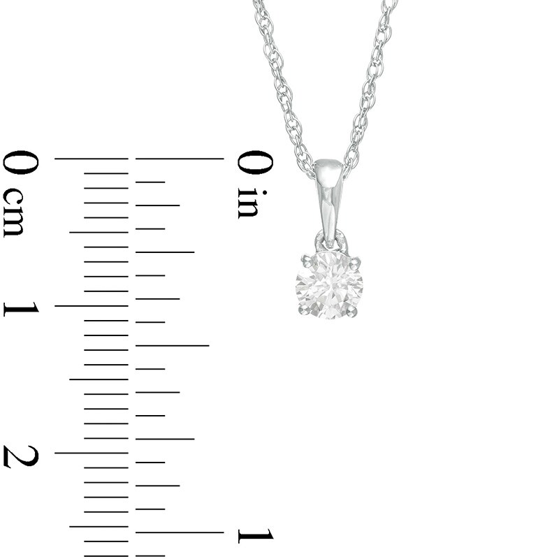 Main Image 3 of Previously Owned - 1/3 CT. Diamond Solitaire Pendant in 10K White Gold