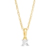 Thumbnail Image 1 of Previously Owned - 1/10 CT. Princess-Cut Diamond Solitaire Pendant in 10K Gold