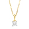 Thumbnail Image 1 of Previously Owned - 1/4 CT. Princess-Cut Diamond Solitaire Pendant in 10K Gold