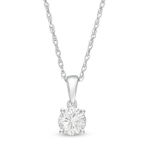 Previously Owned - 3/4 CT. Diamond Solitaire Pendant in 10K White Gold