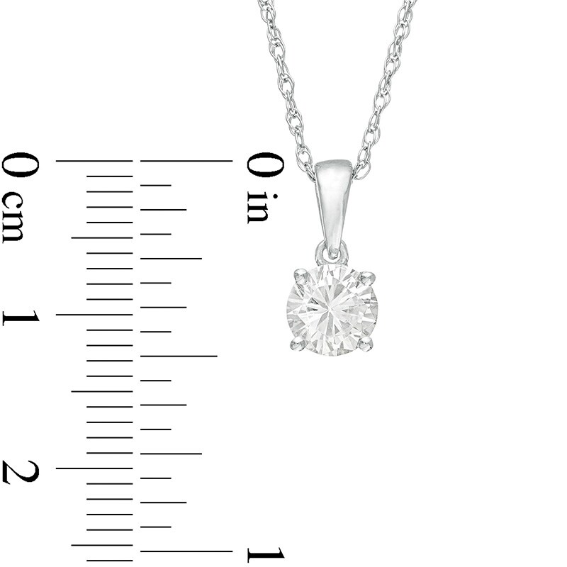 Main Image 3 of Previously Owned - 3/4 CT. Diamond Solitaire Pendant in 10K White Gold