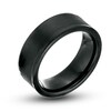Thumbnail Image 2 of Previously Owned - 8.0mm Brushed Inlay Wedding Band in Tungsten with Black IP