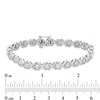 Thumbnail Image 3 of Previously Owned - 1/10 CT. T.W. Diamond "XO" Bracelet in Sterling Silver - 7.25"