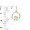 Thumbnail Image 2 of Previously Owned - 1/6 CT. T.W. Composite Diamond Heart in Twisted Circle Drop Earrings in 10K Gold