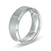 Thumbnail Image 2 of Previously Owned - 8.0mm Satin Finish Bevel Edge Wedding Band in Tantalum