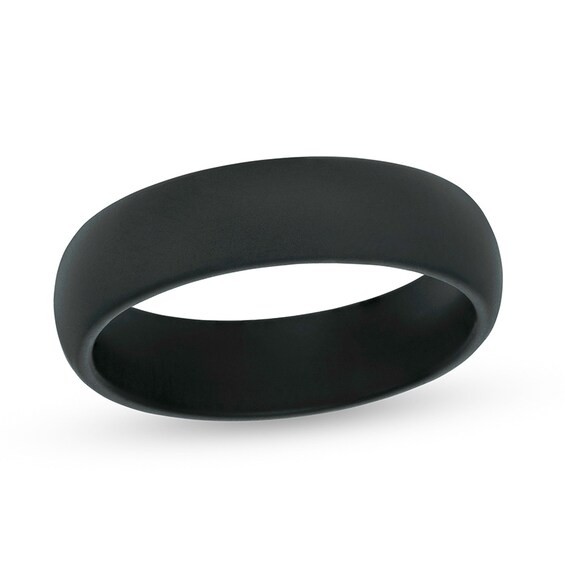 Previously Owned - Triton 6.0mm Rounded Comfort Fit Wedding Band in Black Tungsten