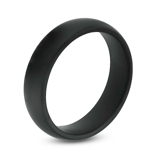 Previously Owned - Triton 6.0mm Rounded Comfort Fit Wedding Band in Black Tungsten