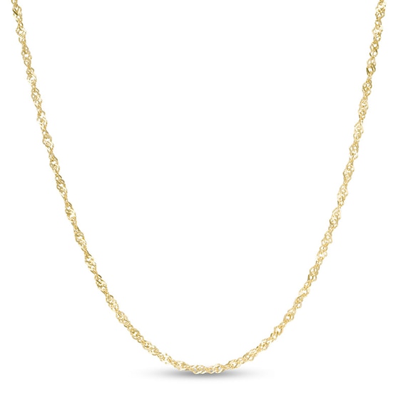 Previously Owned - 1.5mm Singapore Chain Necklace in 10K Gold - 20"