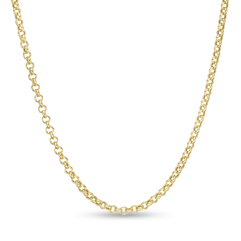 Main Image 1 of Previously Owned - 2.3mm Rolo Chain Necklace in Hollow 10K Gold - 16"