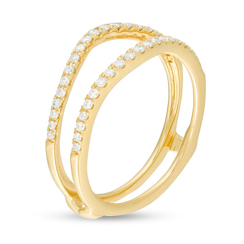 Main Image 2 of Previously Owned - 1/4 CT. T.W. Diamond Contour Solitaire Enhancer in 10K Gold