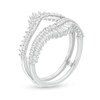 Thumbnail Image 2 of Previously Owned - 1 CT. T.W. Diamond Double Row Crown Solitaire Enhancer in 14K White Gold