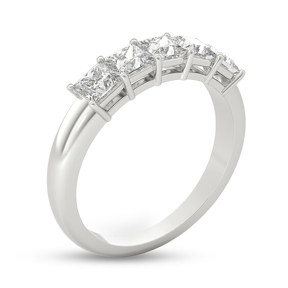 Previously Owned - 1 CT. T.w. Princess-Cut Diamond Five Stone Anniversary Band in Platinum