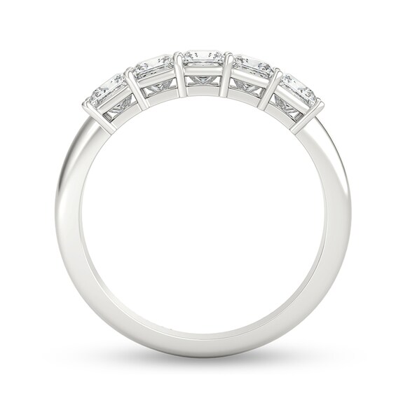 Previously Owned - 1 CT. T.w. Princess-Cut Diamond Five Stone Anniversary Band in Platinum