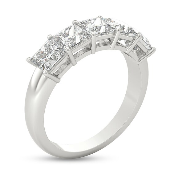 Previously Owned - 2 CT. T.w. Princess-Cut Diamond Five Stone Anniversary Band in Platinum