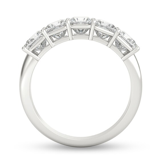 Previously Owned - 2 CT. T.w. Princess-Cut Diamond Five Stone Anniversary Band in Platinum