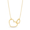 Thumbnail Image 1 of Previously Owned - Interlocking Hearts Necklace in 14K Gold