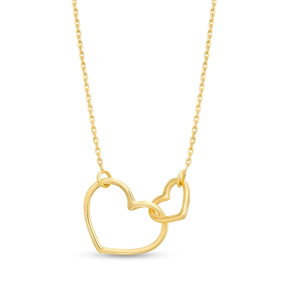 Previously Owned - Interlocking Hearts Necklace in 14K Gold