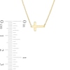 Thumbnail Image 3 of Previously Owned - Sideways Mini Cross Necklace in 14K Gold