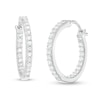 Thumbnail Image 1 of Previously Owned - 1/2 CT. T.W. Diamond Inside-Out Hoop Earrings in Sterling Silver