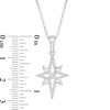 Thumbnail Image 3 of Previously Owned - 1/5 CT. T.W. Diamond North Star Pendant in Sterling Silver