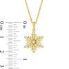 Thumbnail Image 2 of Previously Owned - 1/15 CT. T.W. Diamond Snowflake Pendant in Sterling Silver with 14K Gold Plate