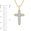 Thumbnail Image 2 of Previously Owned - Men's 1/8 CT. T.W. Diamond Double Row "X" Cross Pendant in 10K Gold
