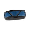 Thumbnail Image 1 of Previously Owned - 8.0mm Brushed Geometric Pattern Stepped Edge Wedding Band in Tantalum with Black and Blue IP