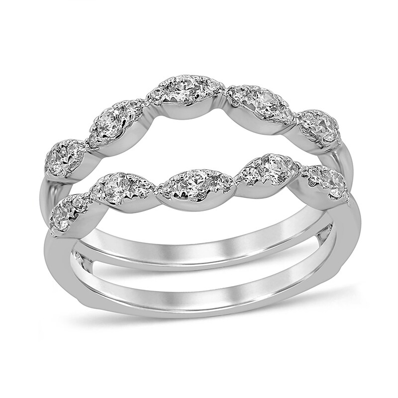 Main Image 1 of Previously Owned - 1/2 CT. T.W. Diamond Marquise Solitaire Enhancer in 14K White Gold