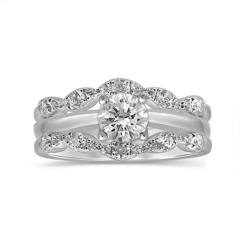 Main Image 4 of Previously Owned - 1/2 CT. T.W. Diamond Marquise Solitaire Enhancer in 14K White Gold